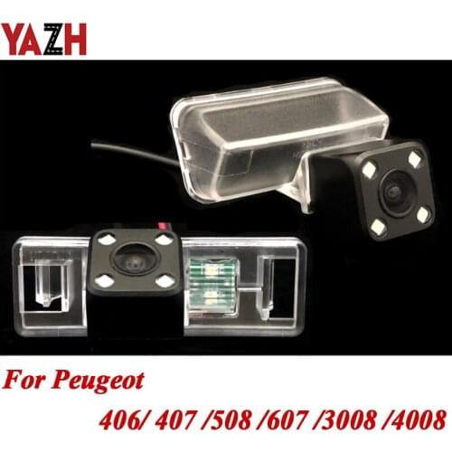 YAZH CCD Car Reverse Backup Camera For Peugeot 406 407 508 3008 3008CC 4008 HD Rearview Park Monitor Parking Rear View Cam