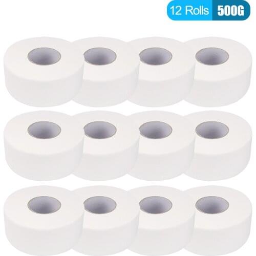 1/4/12 Roll Toilet Paper 4 Layers 500g Wood Pulp Bath Tissue Jumbo Paper Household Toilet Paper Roll for Home Hotel 90mm*130mm