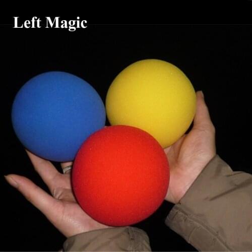 1PCS 10cm Finger Sponge Ball ( Red Yellow Blue ) Magic Tricks Classical Magician Illusion Comedy Close-Up Stage Card Magic