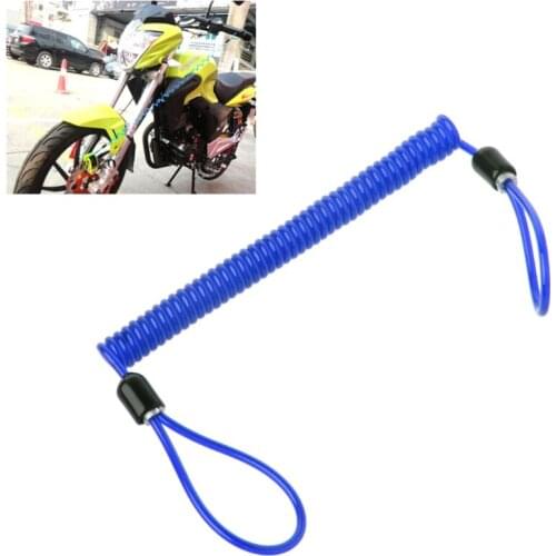 1PC 150cm Alarm Disc Lock Security Spring Reminder Cable Motorcycle Motorbike Bike Scooter