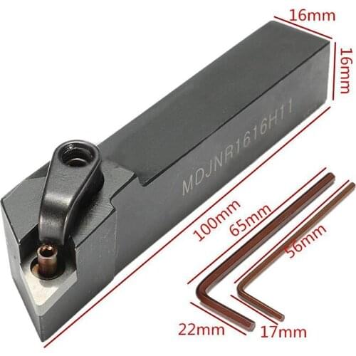 1pc Index External Tool Holder MDJNR1616H11 + 2pcs Wrench For DNMG1104 Insert Lathe Turning Tool