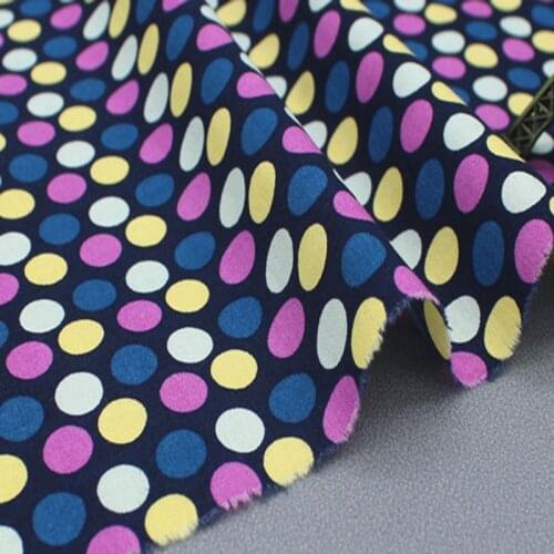 100% Cotton Poplin Big Colorful Polka Dot Printed Cotton Poplin fabric Dot Fabric Patchwork Cloth Dress Quilting Home Decor