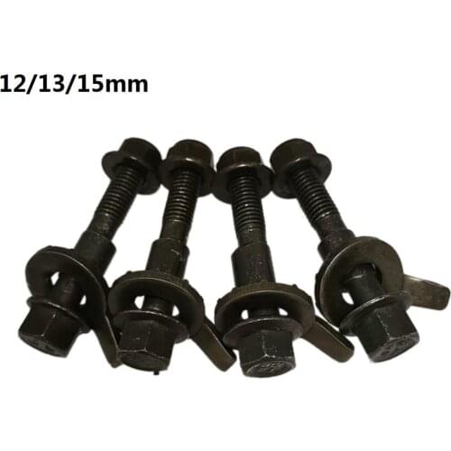 4pcs 15mm 13mm 12mm Wheel Alignment Camber Adjustment Screw Bolt Kit Cam Bolt Wheel Alignment Tire Eccentric Screw