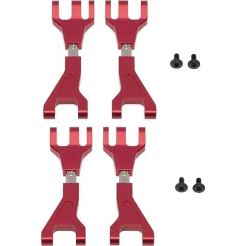 4Pcs Aluminum Front & Rear Upper Suspension Arms for 1/10 Redcat Blackout XTE SC XBE (Pro) Upgrade Parts Accessories