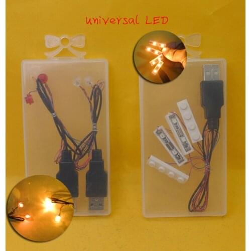 4pcs Usb DIY 1X4 Building Blocks Bricks Colorful LED City Light-emitting Baby Fit Block Tools for Models Kids Toys