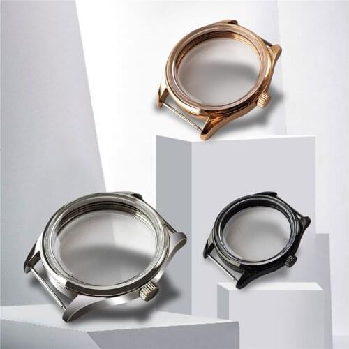 42MM Stainless Steel Watch Case Anti-Scratch Replacement Cover for ETA6497 ETA6498 Seagull ST3600 Wrist Watch Accessories