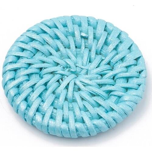 6PCS Handmade Spray Painted Reed Beads Cane/Rattan Woven Beads For Making Straw Earrings and Necklaces With Pearlized Effect