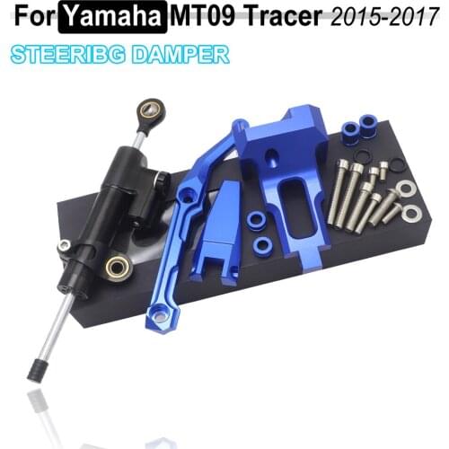 Motorcycle CNC Aluminum Adjustable Steering Damper Stabilizer Mounting Kit For Yamaha MT-09 MT 09 MT09 Tracer 2015-2017 2016