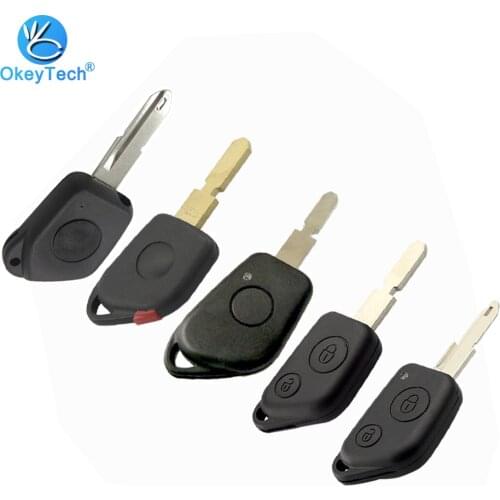 OkeyTech Car Key for Peugeot 307 206 407 308 3008 208 508 2008 llave Shell Case Cover Holder Fob 1/2 Button Uncut Blank Blade