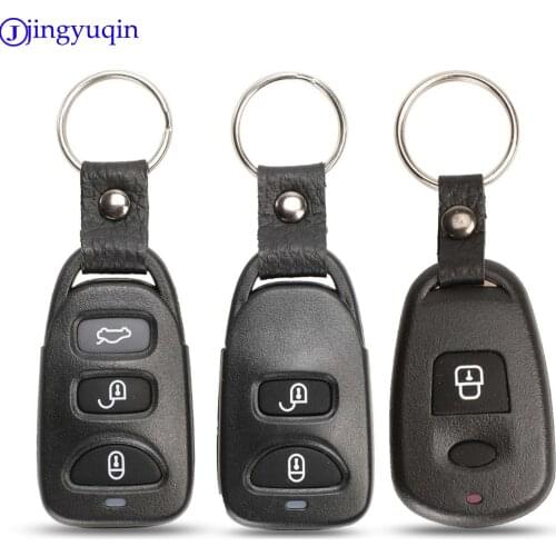 Jingyuqin 10ps 2/3/4 Buttons Remote Key Shell Cover Control Fob Case 2 +1 Panic For Hyundai Tucson Elantra Accent SANTA FE