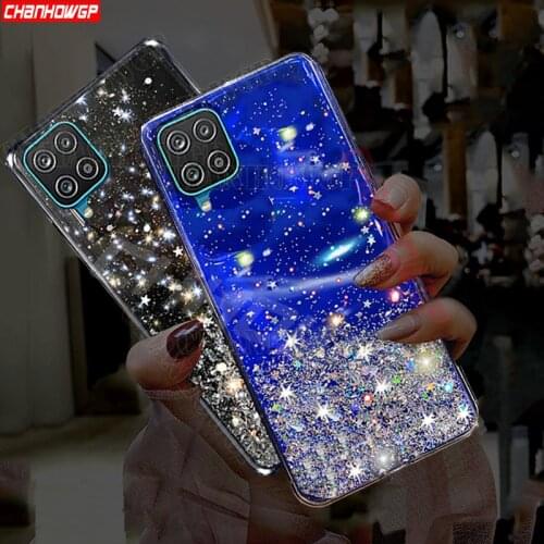 For Samsung Galaxy A12 A02 A02S A32 A42 A52 A72 Case Bling Glitter Soft TPU Back Cover For Samsung A32 A52 A72 4G 5G Phone Cases
