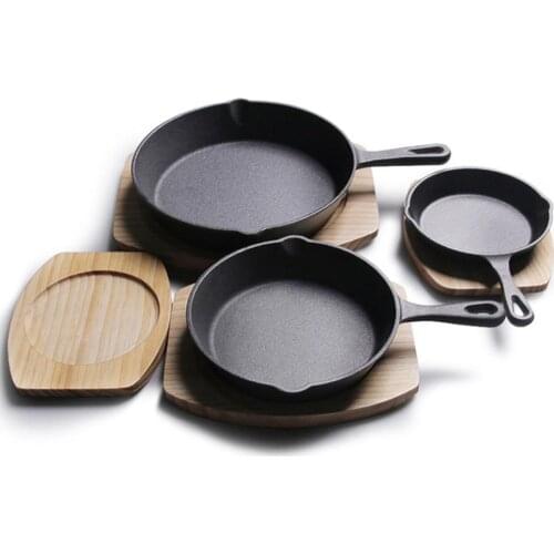 Cast Iron Non-stick 14-20CM Skillet Frying Pan for Gas Induction Cooker Egg Pancake Pot Kitchen&Dining Tools Cookware