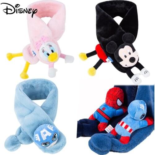 Kids Scarf Disney Mickey Mouse Daisy Scarf Marvel Spider-Man Captain America Boys Scarf Toddler Scarf Girls Cute Scarves