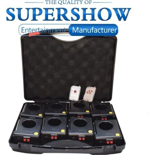 Double Remote Control Wireless Battery 8 Cues Receiver for Stage Wedding Equipment Cold Firework Fountain Base Machine