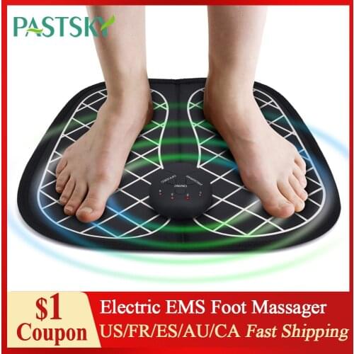 Electric EMS Foot Massager ABS Physiotherapy Revitalizing Pedicure Tens Foot Vibrator Wireless Feet Muscle Stimulator Unisex