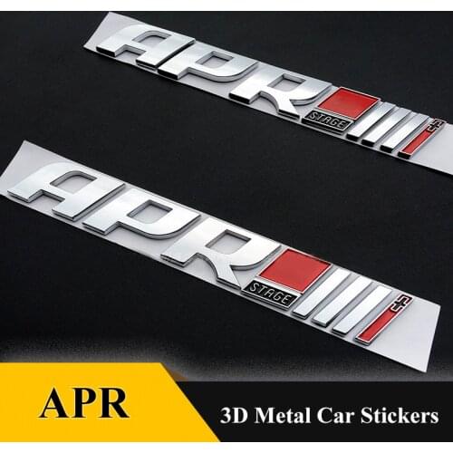 Metal APR Car Stickers Emblem Badge Logo Decal For Volkswagen Golf 6 MK7 Scirocco R20 Tiguan Passat b5 Audi TTS R8 RS5 S3 S5 S6