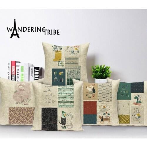 Cartoon Animal Cover Pillow Child Decoration Nordic Cushion Covers Cute Home Decor Cushion Covers for Sofa Bed Chair Pillow Case