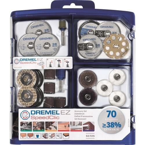 Dremel 70 Piece Speedclic Multi-Purpose Accessory Set (Sc725)