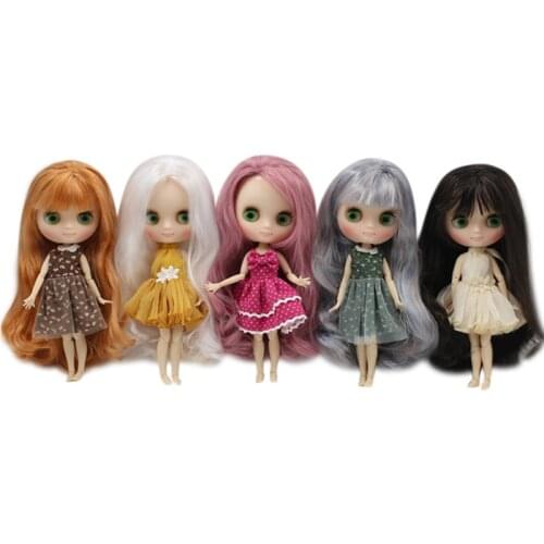 Middie 1/8 Blyth nude doll matte face series Joint Body 20cm DIY toys gift with gestures free shipping