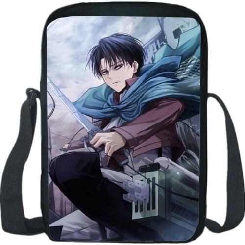 Attack On Titan Messenger Bag Anime Cartoon Simplicity School Bags Student Casual Shoulder Cross-body Backpack Support Customize
