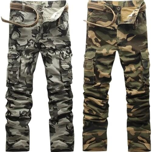 Pantalon Homme Cotton Mens Jogger Pants 2020 Men Military Pants Loose Comfortable Cargo Pants Men