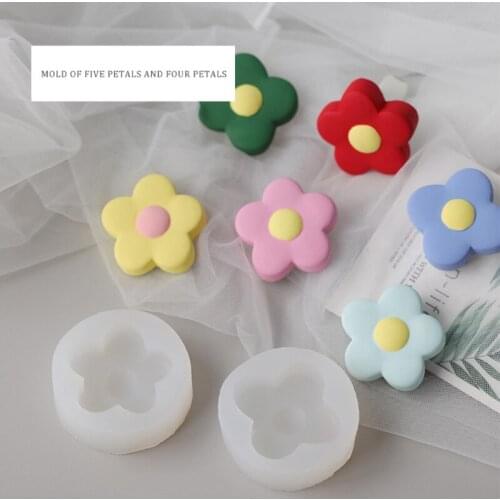 3D Flower Shape Silicone Mold Aromatherapy Plaster Mold for DIY Decoration Making Soap Candle Melt Resin Polymer Clay