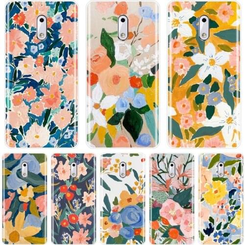 Silicone Phone Case For Nokia 7 Plus X71 X6 Nokia6 Nokia5 Nokia3 Nokia2 Aesthetic Flower Back Cover For Nokia 1 Plus 2 3 5 6 8 9