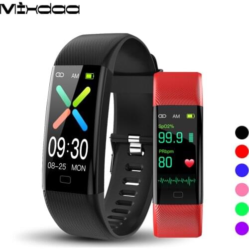 Mixdaa smart bracelet Body temperature Heart Rate blood pressure Men Sport watch Women Waterproof Smart watch for Android IOS