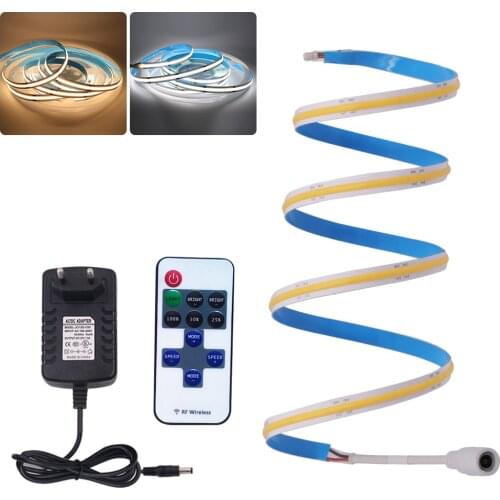 DC12V COB Strip Light 3000K 4000K 6000K Super Brighter 384 528 LEDs Warm white /Nature White Flexible Dimmable LED Strip Lamp