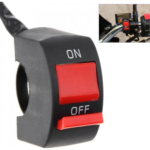 Universal Motorcycle Handlebar Switch 12V Motorbike ON-OFF Button Headlight Flame Rollout Switch