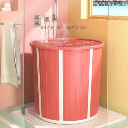 Installation Free Folding Bath Bucket Adult Bath Bucket Household Bidet Full Body Bath Bucket Bathtub Thickened Adult Bath Bucke