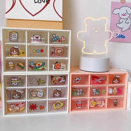 Storage Box 9 Grids Multi-purpose Durable Desktop Drawer Organizer for Pencils