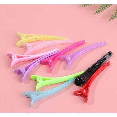 Hair Grip Clips Professional Basic Hairdressing Sectioning Cutting Hair Clamps Clip Plastic Salon Styling Duckbill Clip