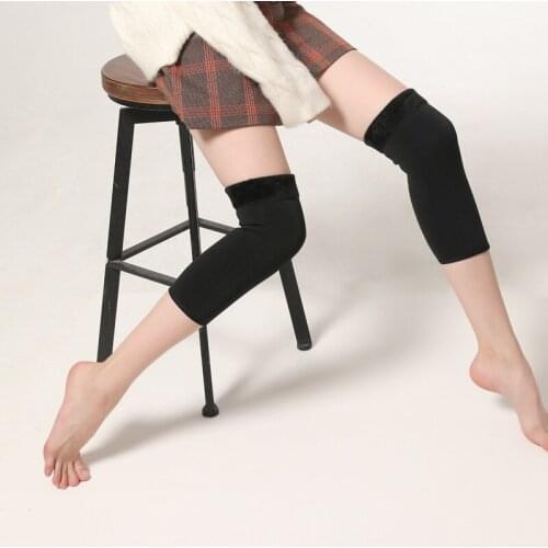 Women Knee Warmer, Winter Warm Elastic Kneepads Soft Thermal Knee Brace Leg Sleeves