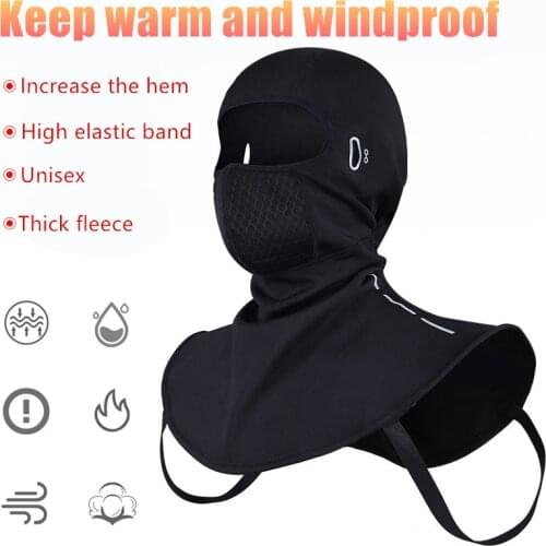 Winter Cycling Cap Bike Full Face Mask Neck Warmer Unisex Scarf Ski Bicycle Motocycle Fleece Head Winter Hat