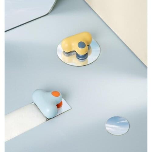 1 Pcs Portable Glass Wiper Small T Mirror Wiper Household Wiper Tool Wall Suction TPR Glass Cleaner Household Cleaning Tools