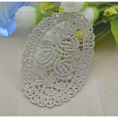 20pcs Flower Embroidery Gold Lace Patches Costura Motif Hat Headwear Clothes Appliques Decoration Accessory Parches Bordados
