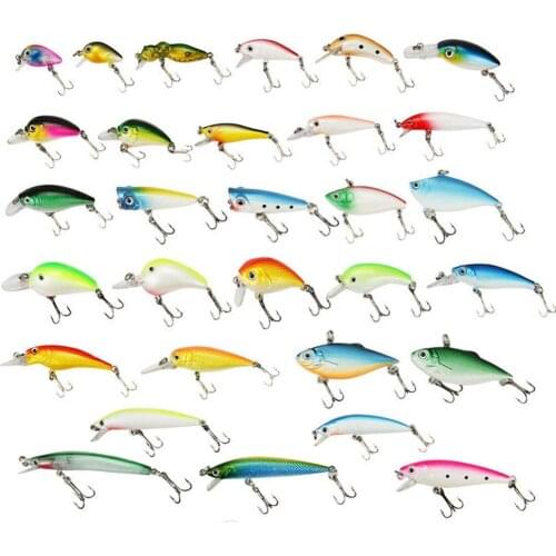 New 30pcs Kinds of Fishing Lures Crankbaits Hooks jigging Lure Assorted Tackle Artificia Wobbler Carp Fly Fishing Bait