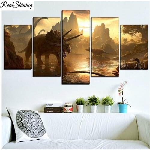 Multi-picture Diamond Embroidery"Cretaceous Dinosaur"Diamond Painting Full Square/Round Drill 5d Diy Handicraft T220