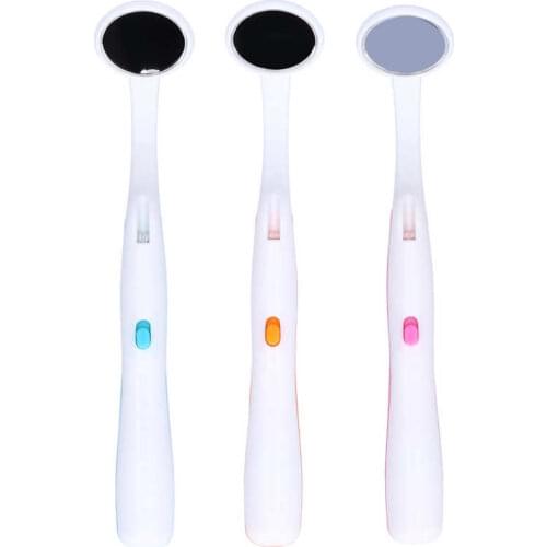 Anti-Fog Plastic Dental Mirror Teeth Inspection LED Light Mirror Dentist Oral Care Mirror Teeth Whitening Tools