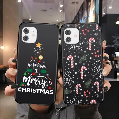 Moskado Santa Claus Snowman Phone Case for iphone 11 12 Pro Max X XS Max XR 7 8 Plus Dust-proof Mobile Phone Protective Shell