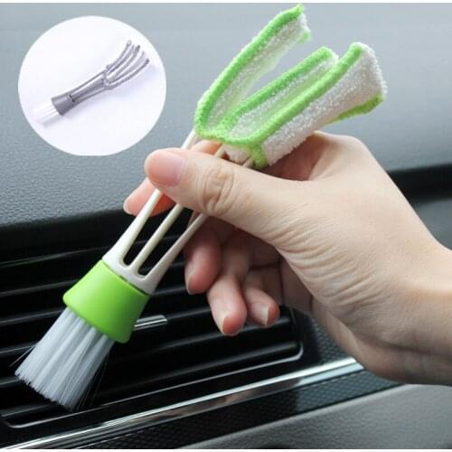 Car Air Conditioner Vent Cleaning Double Ended Brush Car Grille Cleaner Blinds Duster Brush Car-styling Auto Accessories