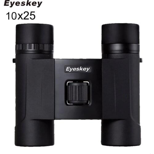 Eyeskey HD 10x25 Waterproof Portable and Foldable Binoculars Bak4 Prism Optics Telescope for Camping Hunting Outdoor
