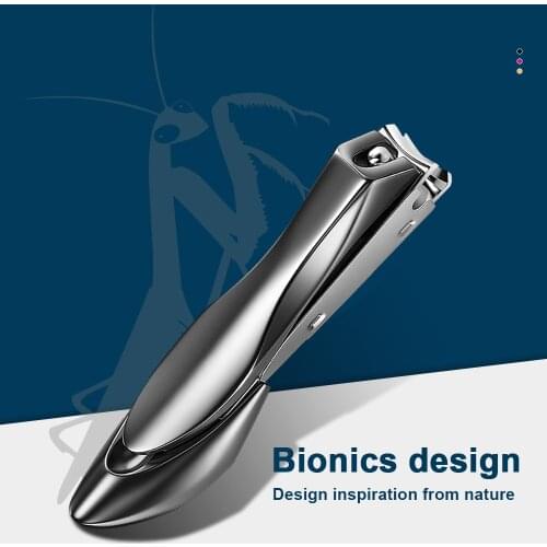 BNG TP-TA55 Nail Clippers Stainless Steel Anti Splash Fingernail Cutter Manicure Tools Bionics Design Trimmer Pedicure Scissor