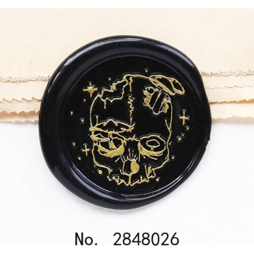 Skull and mushroom stamp,Party Wax Seal Stamp Kit invitation seals,gift envelop packing seal,Seal Stamp,Star stamp,Skull stamp
