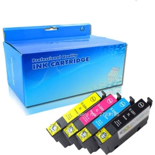 4Color Epson 220xl T220 ink cartridge Compatible for Epson WorkForce WF-2630 WF-2650 WF-2660 XP-320 XP-420 printer ink