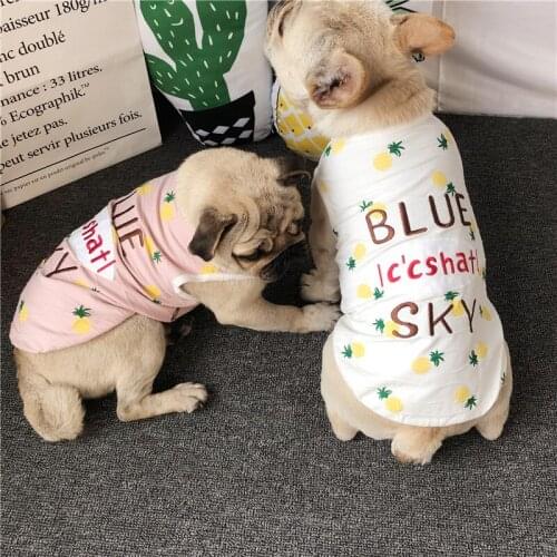 Summer Dog Vest Shirts Cotton Dog Clothes Pet Clothing For Dogs Costume Pug French Bulldog Clothes For Dogs Clothing Ropa Perro