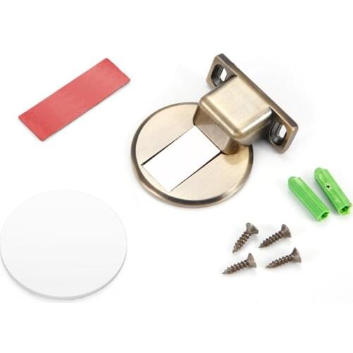 Magnetic Door Stops 304 Stainless Steel Door Stopper Door Holders Catch Floor Nail-free Anti-Collision Doorstop Furniture