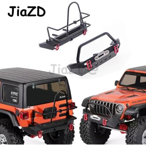 Metal Front Rear Bumper with Tow Hook for 1/10 RC Crawler Axial SCX10 90046 SCX10 III AXI03007 Upgrade Parts