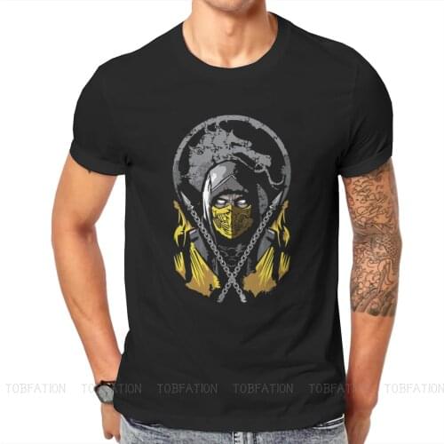 Mortal Kombat Video Game SCORPION T Shirt Classic Grunge High Quality Tshirt Large Crewneck Men Clothing